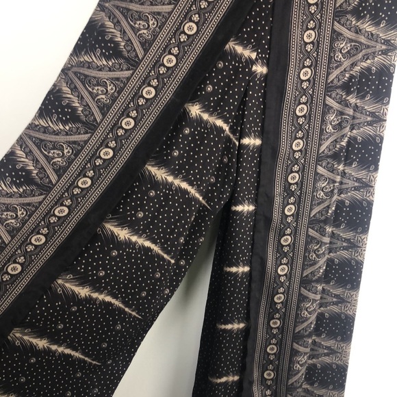 NEW Bali Queen Pocahontas Wide Leg High Rise Pants Embroidered Beach Travel - Picture 8 of 16